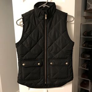 J. Crew Factory Black Puffer Vest